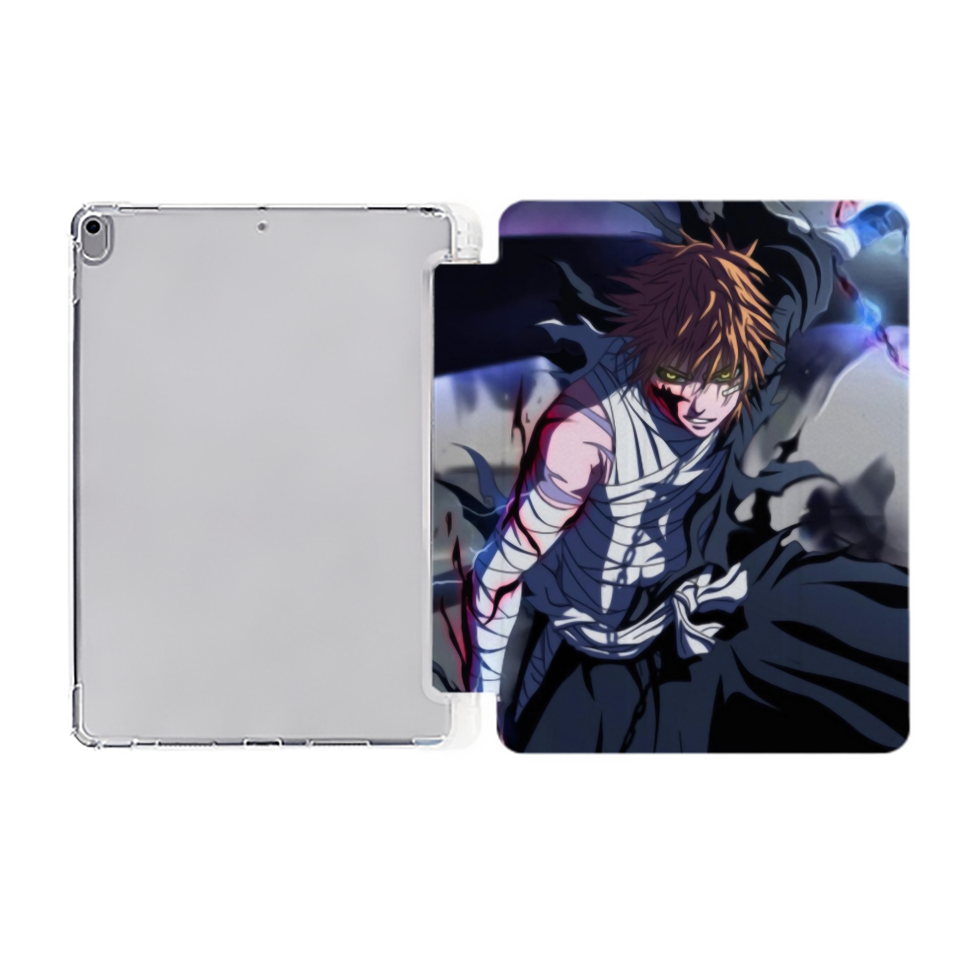 （画像用） ブリーチ BLEACH IPad ケース ペン収納付き 三つ折りスタンド PUレザー×シリコン 対応機種9.5/10.5/10.9インチ